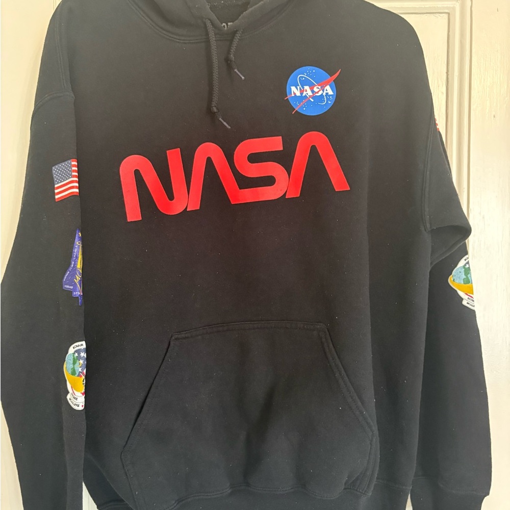 NASA Black Hoodie for Men